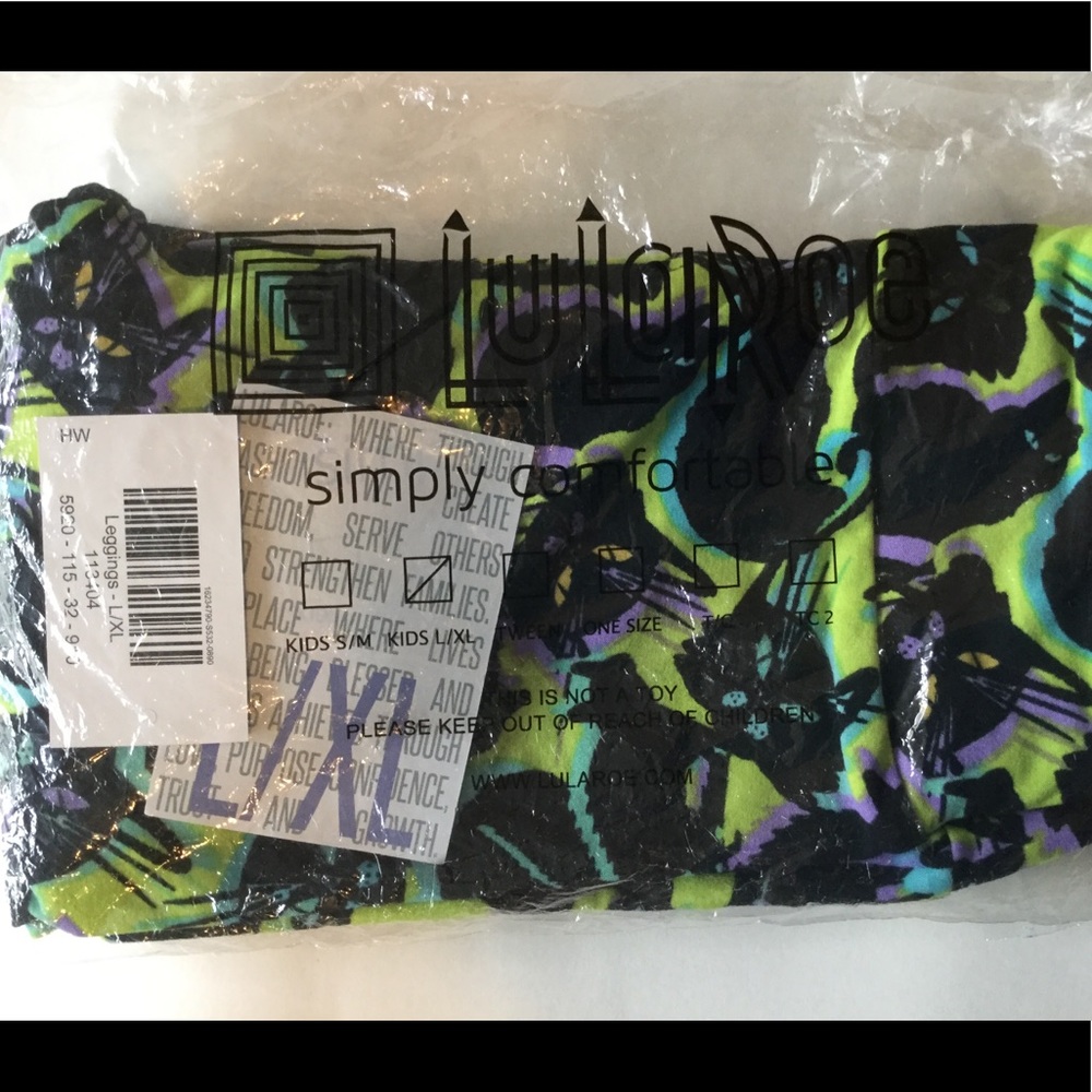 BLACK CATS LLR, L/XL kids Leggings